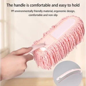 Commercial Microfiber Duster with Washable Detachable Head for Office Dust Removal