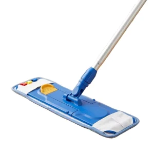 Commercial Microfiber Flat Mop Aluminum Telescopic Handle Clip-Type Washable Floor Mop for Hotel Hospital and Janitorial Use