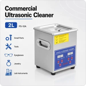 Commercial OEM ODM 2L Digital Ultrasonic Cleaner 40kHz Heated Cleaning Machine for Jewelry Glasses Dental Tools