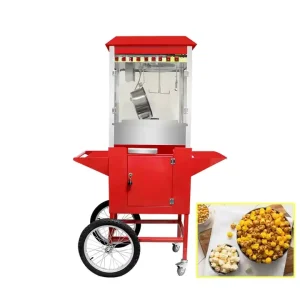 Commercial Popcorn Maker Machine with Cart