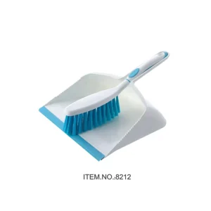 Commercial Restaurant Office Hospital Cleaning Brush and Dustpan with TPR Lip Long Handle Plastic Broom and Dustpan Set