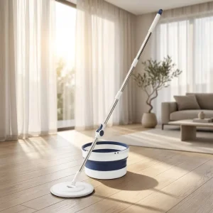 Commercial Rotating Mop Bucket Rotating Mop Bucket Set Vacuum Cleaner with Bucket Flat Mop 360 Degree Rotating Mop