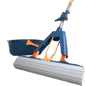 Commercial Self PVA Microfiber Scracth Telescopic Mop Hand Free Water Squeeze Flat Loop 360 with Sponge Mop Head