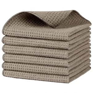Commercial Waffle Weave Microfiber Towels with Super High Absorbency for Window Glass Auto Detailing