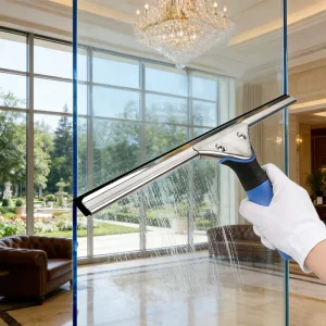 Commercial Window Cleaning Stainless Steel Shower Window Squeegee with Long Handle Glass Window Cleaning Tool