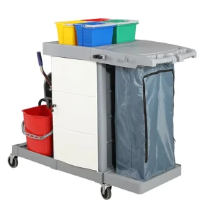 Commercial Windows Floors Flat Mops YG Gray/Blue PP Hospital Cleaning Carts Garbage Bags YG08181A Model 4-Wheel 119.5x51x99.5cm