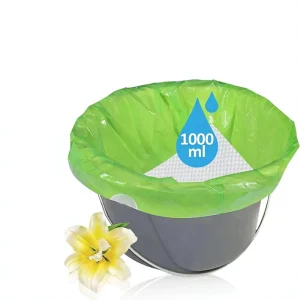 Commode Liners with Absorption Pad, 50 Pack, Disposable Bags for Bedside Toilet Chairs and Buckets