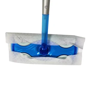 Compact Clear Classic Non woven Fabric Flat Mop With Telescopic Steel Rod 360 Cleaning Tools