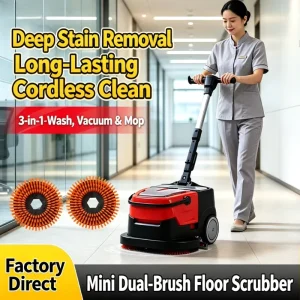 Compact Floor Scrubber Dryer with 1200 m²/h Cleaning Efficiency