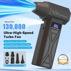 Compact Mini Turbo Fan Air Duster 4,000mAh High-Speed Blower for Car and Outdoor Use