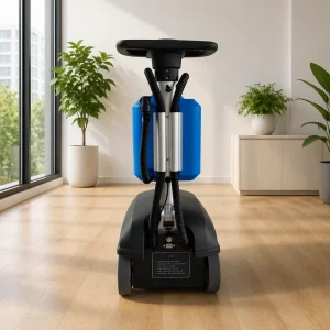 Compact Walk-Behind Electric Battery Floor Scrubber for Narrow Aisles and Small Areas