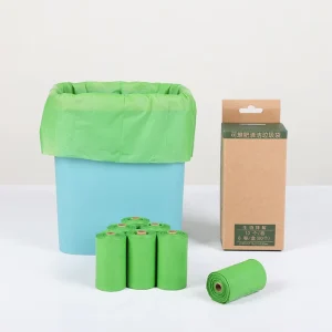 Compostable Durable 3 Gallon Biodegradable Gravure Printed Food Waste Bags Heat Seal for Bathroom Home Bedroom Office