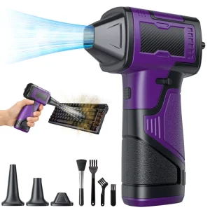 Compressed Air Duster 120000 RPM, 4000mAh Rechargeable Electric Blower for PC Keyboard