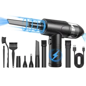Compressed Air Duster and Vacuum, 2-in-1, Keyboard Cleaner for Car and Home Cleaning, Factory Direct