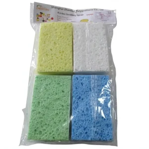 Compressed Cellulose Heavy-Duty Kitchen Scrub Sponge