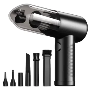 Compressed Electric Air Duster and Handheld Car Vacuum Cleaner 2-in-1 Cordless 5000Pa Suction Brushed Motor