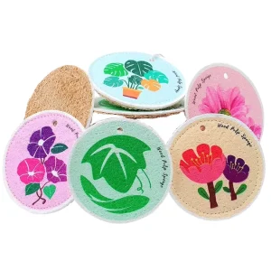 Compressed Wood Pulp Cotton Sponge Cartoon Printed High-Absorbency Kitchen Dishwashing Tool