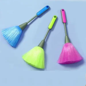 Computer Keyboard Cleaning Brush Feather Duster Soft Brush Dust Duster for Office Home Use Two Color Handle Plastic Material
