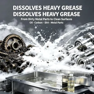 Concentrated Degreaser Solution Water Based Metal Cleaning Agent High Dilution for Immersion Spray and Ultrasonic Washing