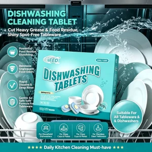 Concentrated Dishwashing Tablets Fast Dissolve No Residue Automatic Dishwasher Detergent Tablets Bulk