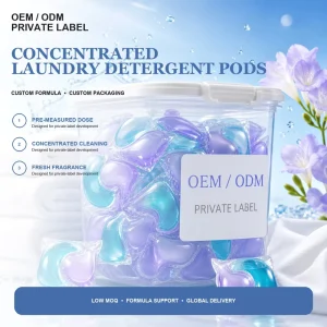 Concentrated Eco-Friendly Laundry Detergent Pods with Long-Lasting Fragrance