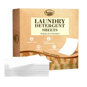 Concentrated Laundry Detergent Sheets Recyclable Packaging Stain Fighting Fresh Scent
