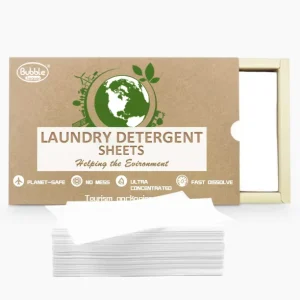 Concentrated Laundry Detergent Sheets Recyclable Packaging Stain Fighting Fresh Scent