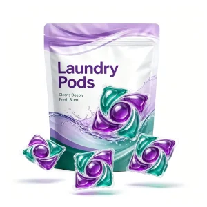 Concentrated Laundry Pods for Apparel High Efficiency Deep Clean Anti Bacterial Long Lasting Scents Eco Friendly Home Care