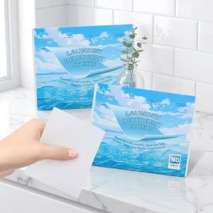 Concentrated Laundry Sheets Stain Removal Fragrance-Free Sensitive Skin Cleaning Scent Booster Soap Sheets