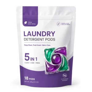 Concentrated Plant-Based Laundry Detergent Pods Strong Cleaning