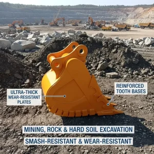 Construction and Farm Excavator Scoop Bucket with 1 Year Warranty Shandong Origin Tested and Inspected