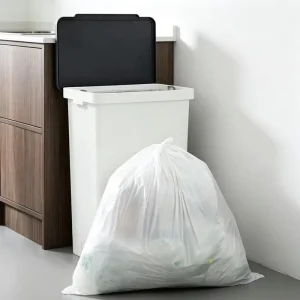 Contractor Trash 55-60 Gallon 3.0 Mil Clear Heavy Duty Square Bottom Embossing Star Seal HDPE Biodegradable