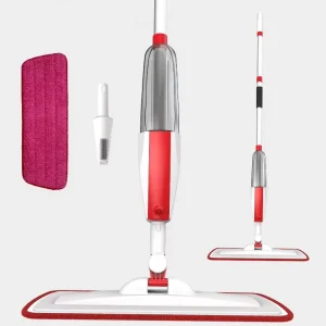 Convenient Household Dry Mops with Lightweight Aluminum Detachable Pole High Absorption Microfiber Head and Refillable Bottle