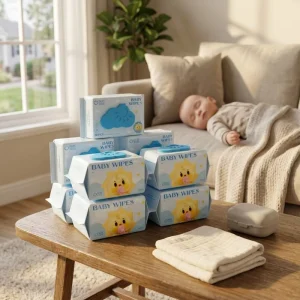 Convenient Ultra Soft Natural Non Woven Baby Wet Wipes 80 Count for Bath Time After Care Body Refresh