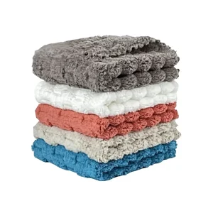 Coral Fleece Microfiber Kitchen Dish Cloth Super Absorbent Cleaning Towel Scouring Pad for Household and Car Use