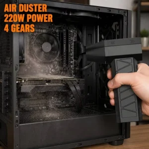 Cordless Air Duster Blower 90000RPM 4 Speed Brushless Motor Handheld Jet Fan for Car Interior Keyboard Cleaning