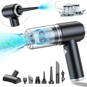 Cordless Car Vacuum Cleaner 5500Pa USB-C Mini Handheld Suction Duster for Auto Interior Care