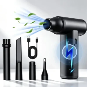 Cordless Compressed Air Duster Electric Handheld Blower for Car Home and Office Dust Cleaning