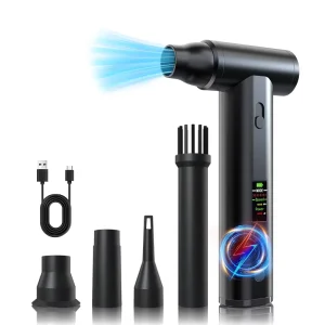 Cordless Electric Air Duster with LED Display Turbo Jet Fan