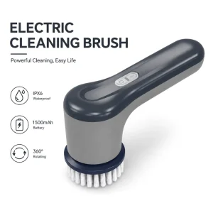 Cordless Electric Cleaning Brush Rechargeable Battery Multi speed Rotating Head for Kitchen Bathroom Car Detailing