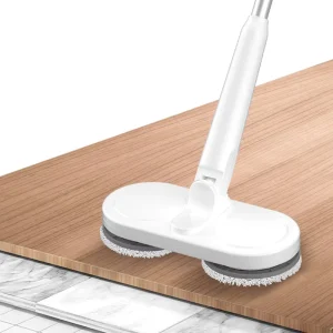 Cordless Electric Spin Mop with Double Auto-Rotating Head, Rechargeable Spray Flat Mop