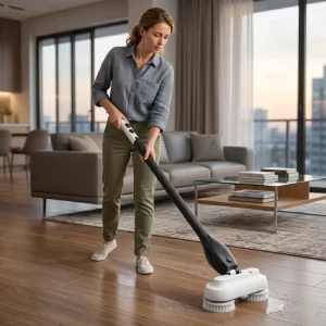 Cordless Electric Spin Scrubber and Mop with 800ml Liquid Tank and Adjustable Long Handle