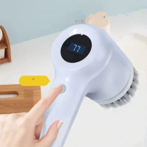 Cordless Electric Spin Scrubber with 4 Replaceable Brush Heads for Tubs and Tiles