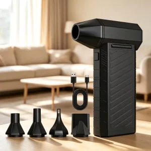 Cordless Handheld Jet Fan Compressed air duster 130 000 RPM for Home and Office Crevice and Corner Cleaning