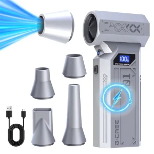Cordless Handheld Mini Turbo Fan Air Duster and Car Vacuum Cleaner for Car Detailing