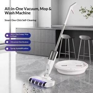 Cordless Handheld Wet and Dry Floor Cleaner with Mopping, Sweeping, and Suction