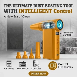 Cordless Mini Air Duster Fan and Compressed Air Blower for Car and Keyboard Cleaning