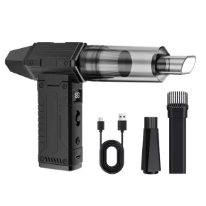 Cordless USB Car Vacuum Cleaner Wet Dry HEPA Filter Cyclone Tech Compressed Air Duster Portable for Home Hotel Vehicle