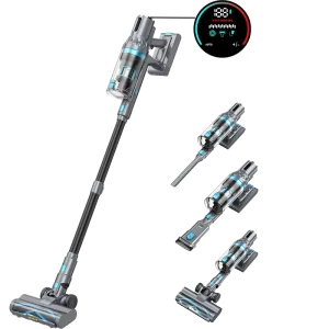 Cordless Vacuum Cleaner with Dust Tool and LED Lights for Household and Car Use