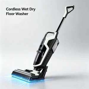 Cordless Wet-Dry Floor Cleaner with 30-Minute Runtime and Edge Cleaning
